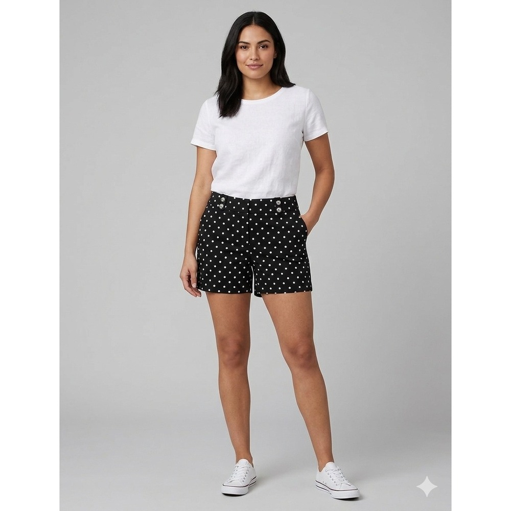 White House Black Market Polka Dot Shorts Womens SZ 8